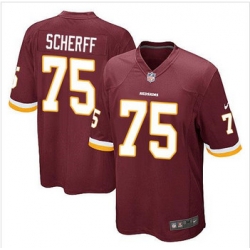 Youth NEW Washington Redskins #75 Brandon Scherff Burgundy Red Team Color Stitched NFL Elite Jersey