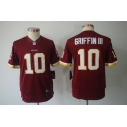 Youth Nike Washington Redskins #10 Robert Griffin III Red Limited Jerseys