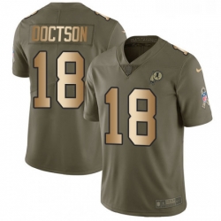 Youth Nike Washington Redskins 18 Josh Doctson Limited OliveGold 2017 Salute to Service NFL Jersey