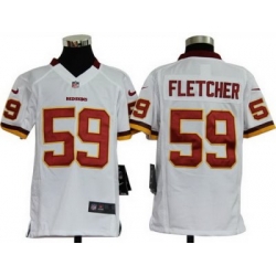 Youth Nike Washington Redskins 59# London Fletcher White Jerseys