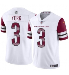 Youth Washington Commanders 3 Cade York White 2024 Vapor Limited Stitched Football Jersey