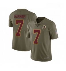 Youth Washington Redskins 7 Dwayne Haskins Limited Olive 2017 Salute to Service Football Jersey