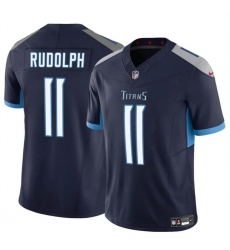 Men Tennessee Titans 11 Mason Rudolph Navy 2024 F U S E  Vapor Limited Stitched Football Jersey