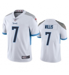 Men Tennessee Titans 7 Malik Willis White Vapor Untouchable Stitched jersey