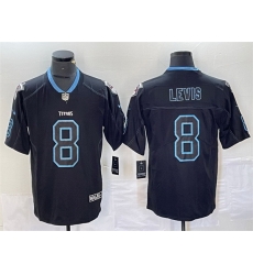 Men Tennessee Titans 8 Will Levis Navy 2018 Lights Out Color Rush Limited Stitched Jersey