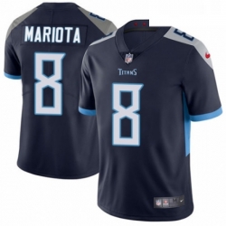 Mens Nike Tennessee Titans 8 Marcus Mariota Navy Blue Team Color Vapor Untouchable Limited Player 2018 NFL Jersey