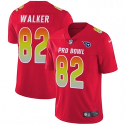 Mens Nike Tennessee Titans 82 Delanie Walker Limited Red 2018 Pro Bowl NFL Jersey