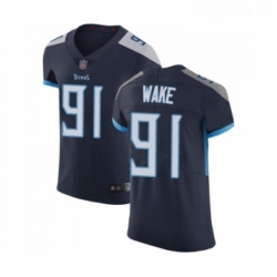 Mens Tennessee Titans 91 Cameron Wake Navy Blue Team Color Vapor Untouchable Elite Player Football Jersey