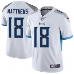 Nike Titans #18 Rishard Matthews White Mens Stitched NFL Vapor Untouchable Limited Jersey