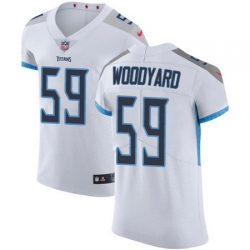 Nike Titans #59 Wesley Woodyard White Mens Stitched NFL Vapor Untouchable Elite Jersey