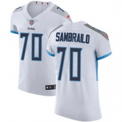 Nike Titans 70 Ty Sambrailo White Men Stitched NFL New Elite Jersey