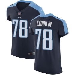 Nike Titans #78 Jack Conklin Navy Blue Alternate Mens Stitched NFL Vapor Untouchable Elite Jersey