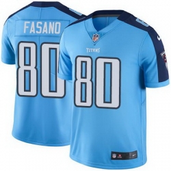 Nike Titans #80 Anthony Fasano Light Blue Mens Stitched NFL Limited Rush Jersey