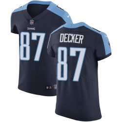 Nike Titans #87 Eric Decker Navy Blue Alternate Mens Stitched NFL Vapor Untouchable Elite Jersey