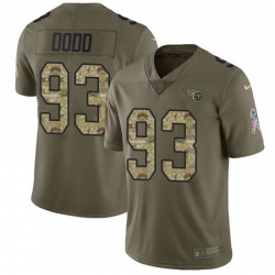 Nike Titans #93 Kevin Dodd Olive Camo Mens Stitched NFL Limited 2017 Salute To Service Jersey