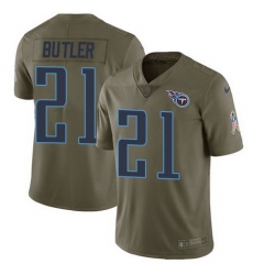 Nike Titans #21 Malcolm Butler Olive Youth Stitched NFL Limited 2017 Salute to Service Jersey