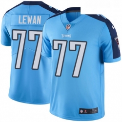 Youth Nike Tennessee Titans 77 Taylor Lewan Limited Light Blue Rush Vapor Untouchable NFL Jersey