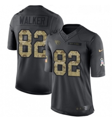 Youth Nike Tennessee Titans 82 Delanie Walker Limited Black 2016 Salute to Service NFL Jersey