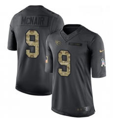 Youth Nike Tennessee Titans 9 Steve McNair Limited Black 2016 Salute to Service NFL Jersey