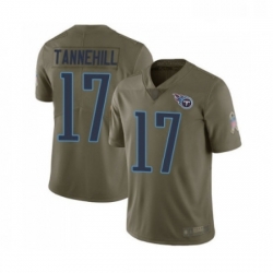 Youth Tennessee Titans 17 Ryan Tannehill Limited Olive 2017 Salute to Service Football Jersey