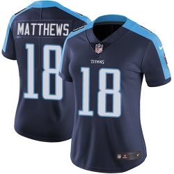 Nike Titans #18 Rishard Matthews Navy Blue Alternate Womens Stitched NFL Vapor Untouchable Limited Jersey