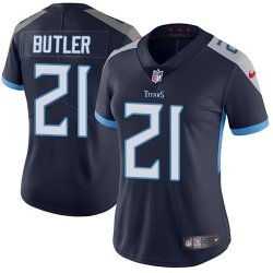 Nike Titans #21 Malcolm Butler Navy Blue Alternate Womens Stitched NFL Vapor Untouchable Limited Jersey