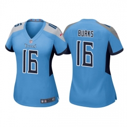 Women Tennessee Titans 16 Treylon Burks Blue Vapor Untouchable Limited Stitched Football Jersey 28Run Small 2