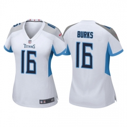 Women Tennessee Titans 16 Treylon Burks White Vapor Untouchable Limited Stitched Football Jersey 28Run Small 2