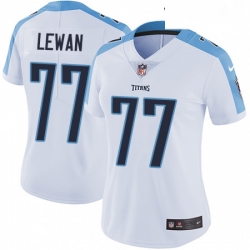 Womens Nike Tennessee Titans 77 Taylor Lewan White Vapor Untouchable Limited Player NFL Jersey