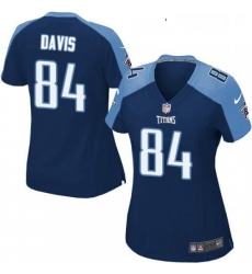 Womens Nike Tennessee Titans 84 Corey Davis Game Navy Blue Alternate NFL Jersey