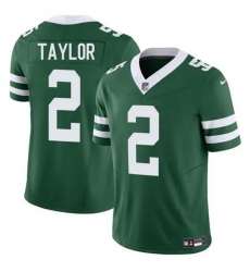 Men New York Jets 2 Tyrod Taylor Green 2024 F U S E  Vapor Untouchable Limited Stitched Jersey