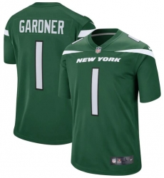 Men Nike New York Jets #1 Sauce Gardner Green Vapor Limited Jersey