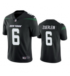 Men's New York Jets #6 Greg Zuerlein Black Vapor Untouchable Limited Stitched Jersey