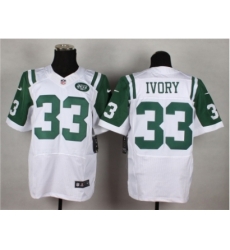 Nike new york jets 33 Chris Ivory white Elite NFL Jersey