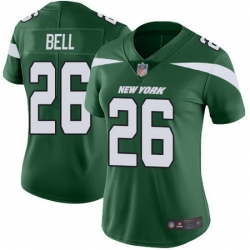 Jets 26 LeVeon Bell Green Team Color Womens Stitched Football Vapor Untouchable Limited Jersey