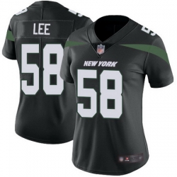 Jets 58 Darron Lee Black Alternate Womens Stitched Football Vapor Untouchable Limited Jersey