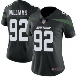 Jets 92 Leonard Williams Black Alternate Womens Stitched Football Vapor Untouchable Limited Jersey