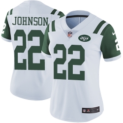 Nike Jets #22 Trumaine Johnson White Womens Stitched NFL Vapor Untouchable Limited Jersey