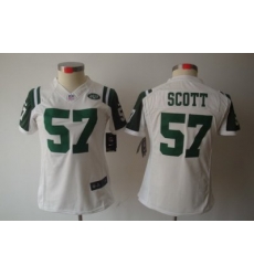 Nike Womens New York Jets #57 Scott White Color[NIKE LIMITED Jersey]