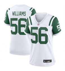 Women New York Jets 56 Quincy Williams White Classic Alternate Stitched Jersey