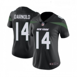 Womens New York Jets 14 Sam Darnold Black Alternate Vapor Untouchable Limited Player Football Jersey