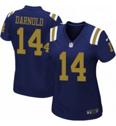 Womens Nike New York Jets 14 Sam Darnold Game Navy Blue Alternate NFL Jersey