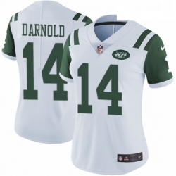 Womens Nike New York Jets 14 Sam Darnold White Vapor Untouchable Elite Player NFL Jersey