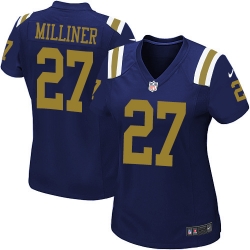 Women's Nike New York Jets #27 Dee Milliner Game Navy Blue Alternate NFL Jersey