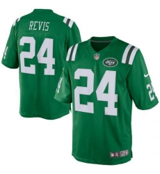 Nike Jets #24 Darrelle Revis Green Youth Stitched NFL Elite Rush Jersey