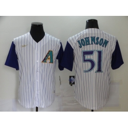 Diamondbacks 51 Randy Johnson White Nike 2020 Cool Base Jersey