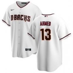 Men Arizona Diamondbacks 13 Nick Ahmed White Cool Base Stitched Baseball Jersey