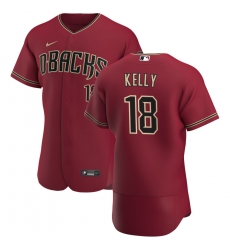 Men Arizona Diamondbacks 18 Carson Kelly Men Nike Crimson Flex Base Alternate Team MLB Jersey