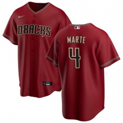 Men Arizona Diamondbacks 4 Ketel Marte Red Cool Base Stitched Baseball Jersey