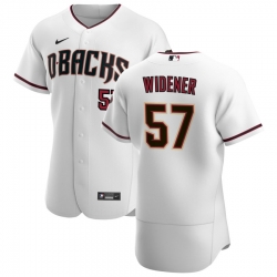 Men Arizona Diamondbacks 57 Taylor Widener Men Nike White Crimson Flex Base Home Team MLB Jersey